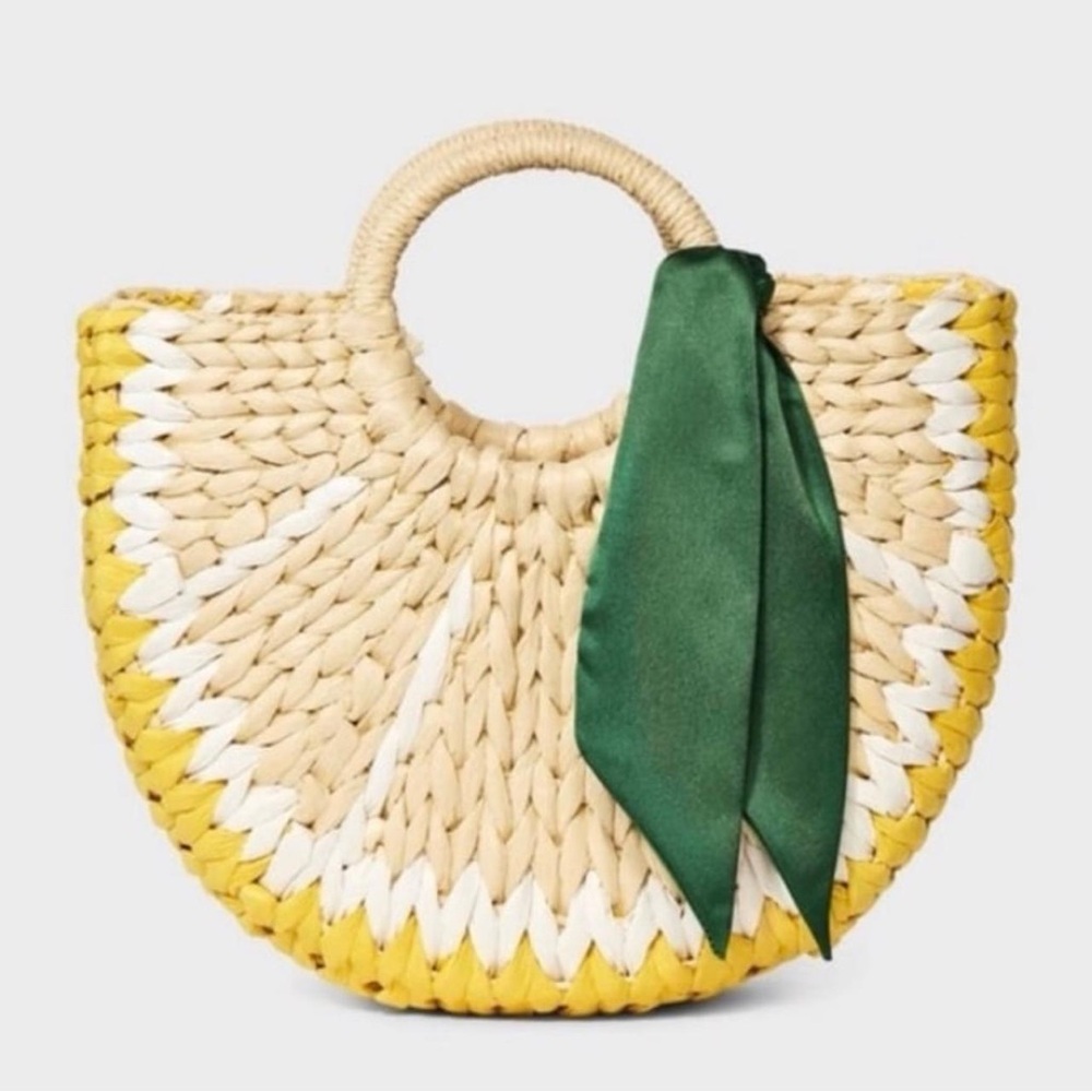 A New Day Straw Lemon Bag